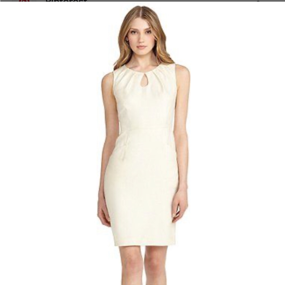 Brooks Brothers x Loro Piana cream work dress size 8